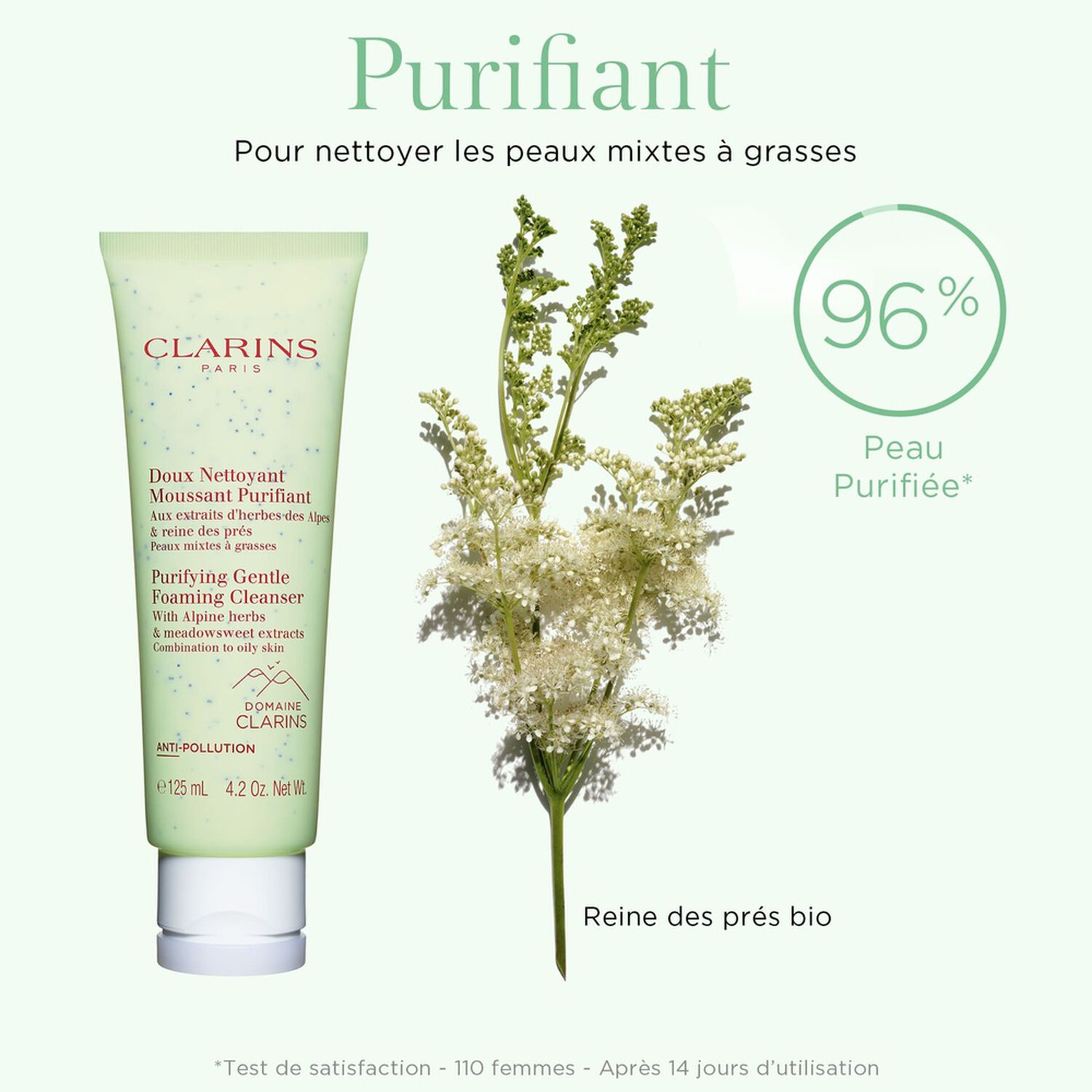 Clarins Doux Nettoyant Moussant Purifiant Peaux Mixtes à Grasses