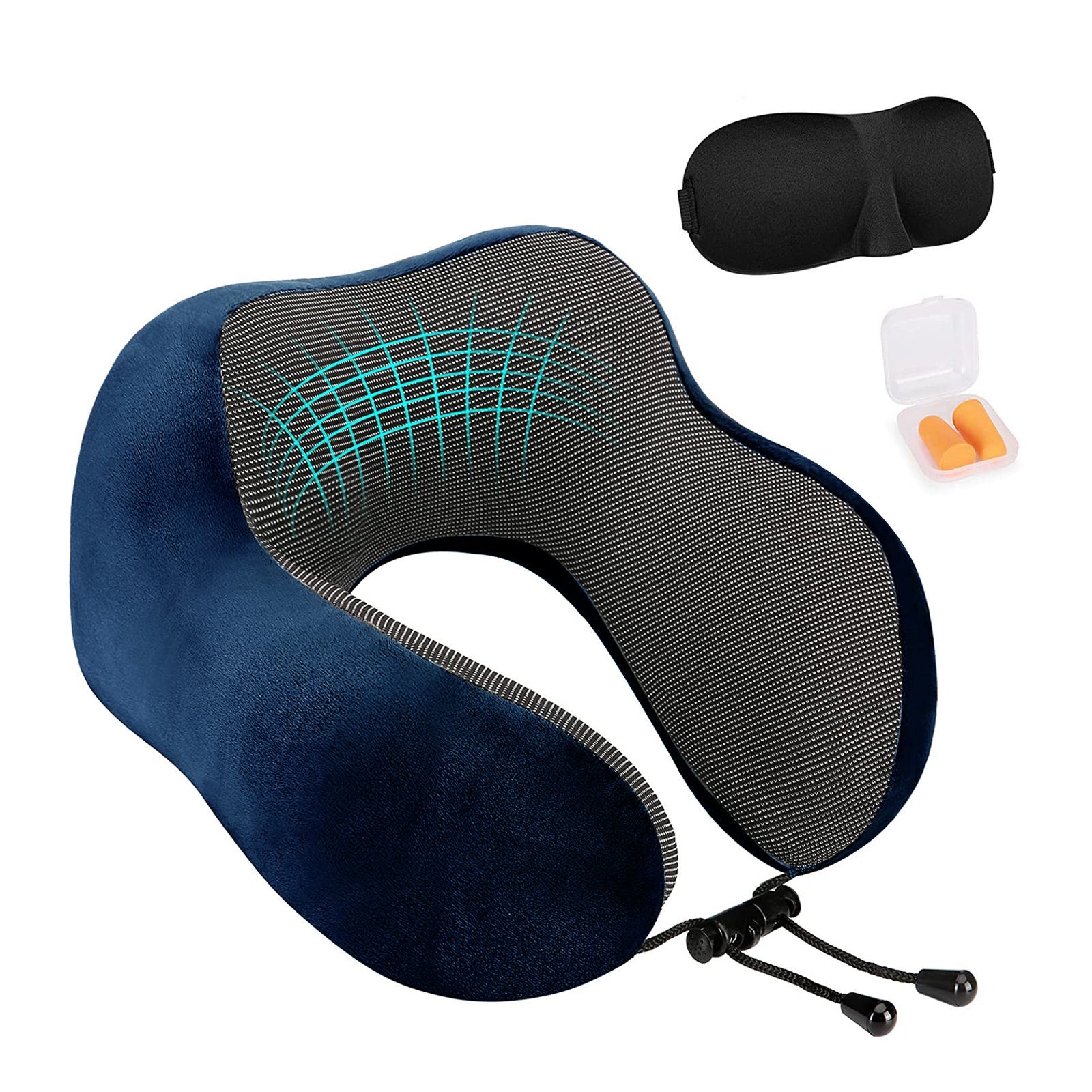 CALIYO Nackenkissen Nackenkissen, Nackenhörnchen Memory Foam, Ergonomisch Gestaltetes Reisekissen, Nackenkissen Reise
