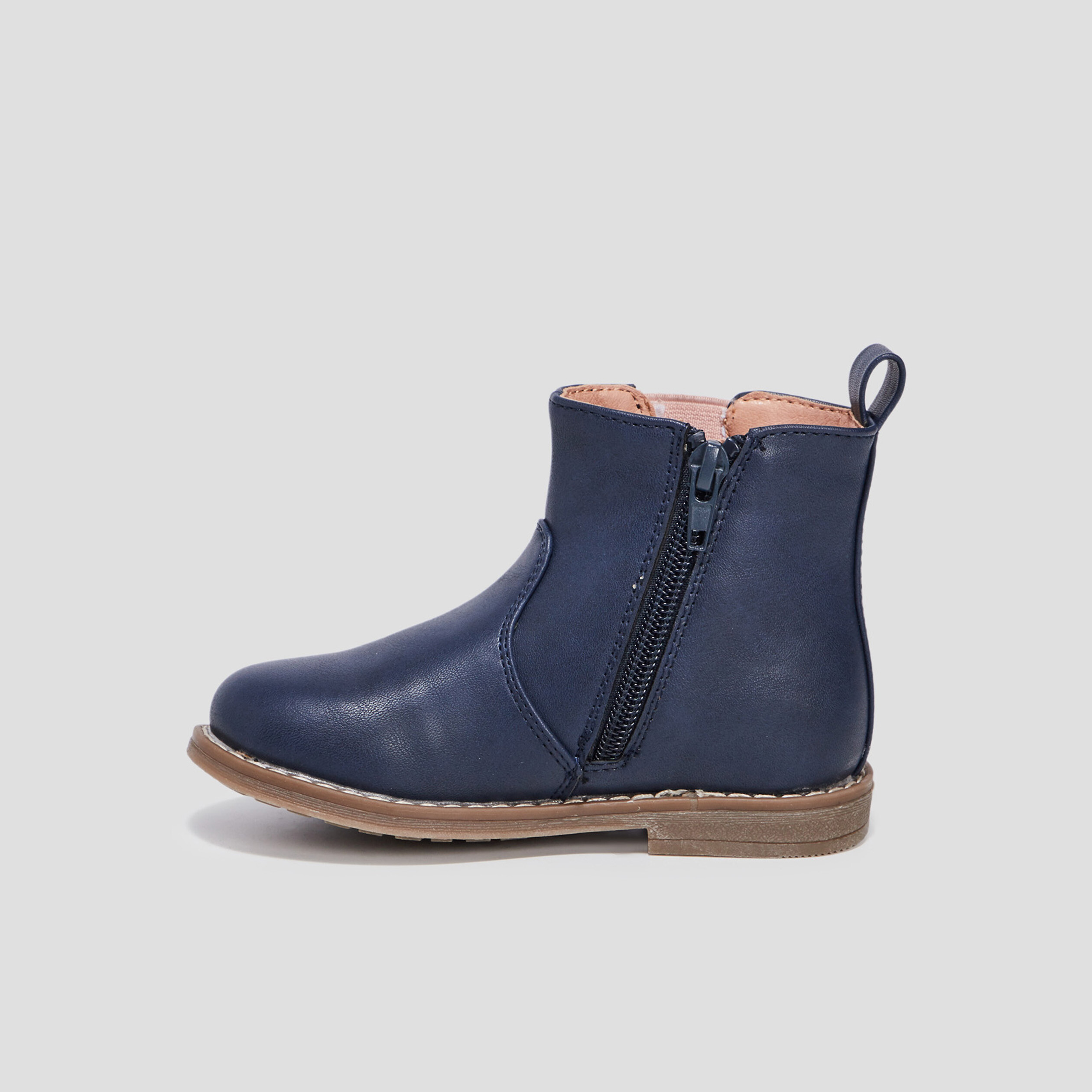 Bottines zippées bleu marine fille | La Halle