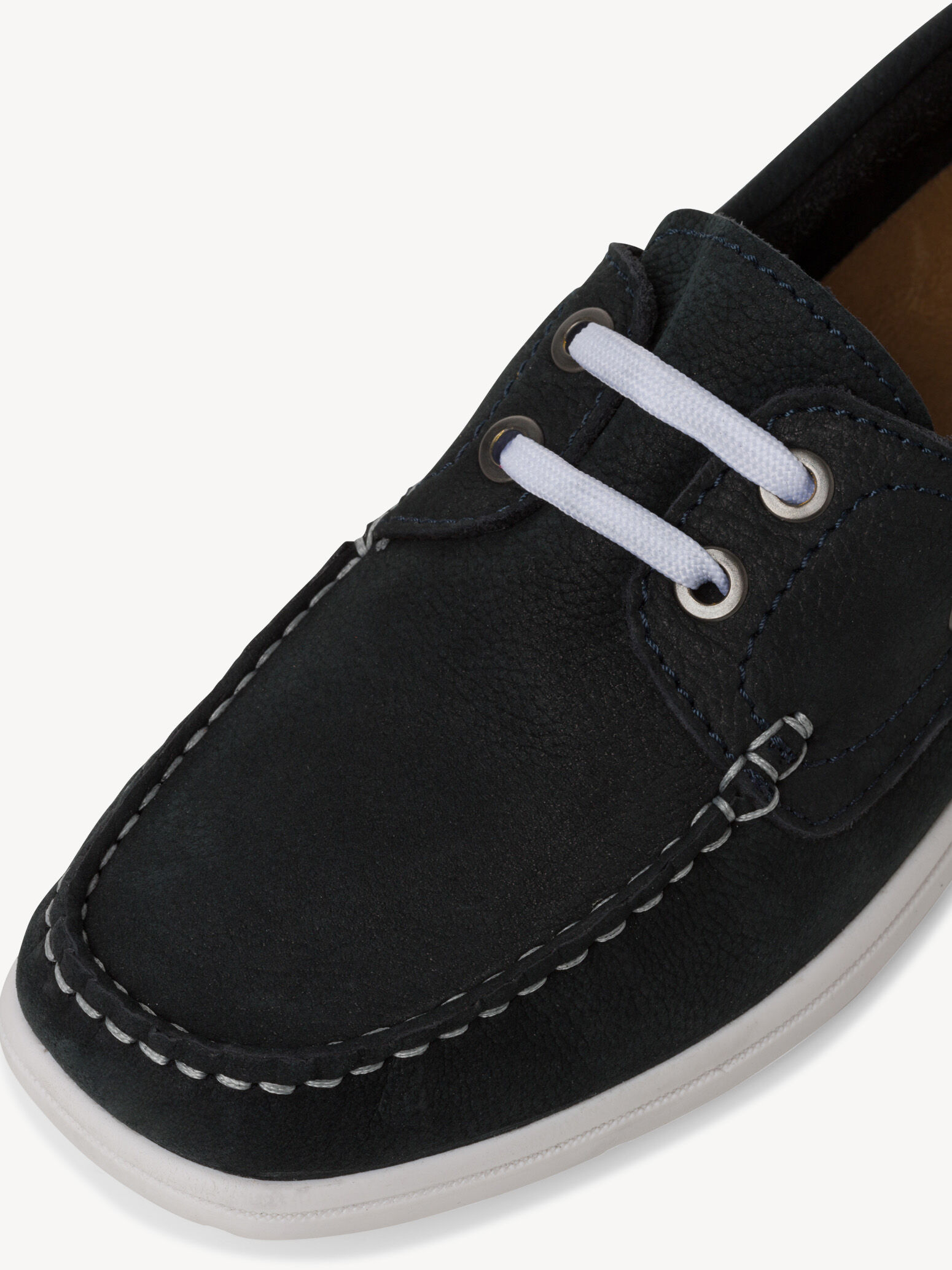 Mocassin en cuir - bleu