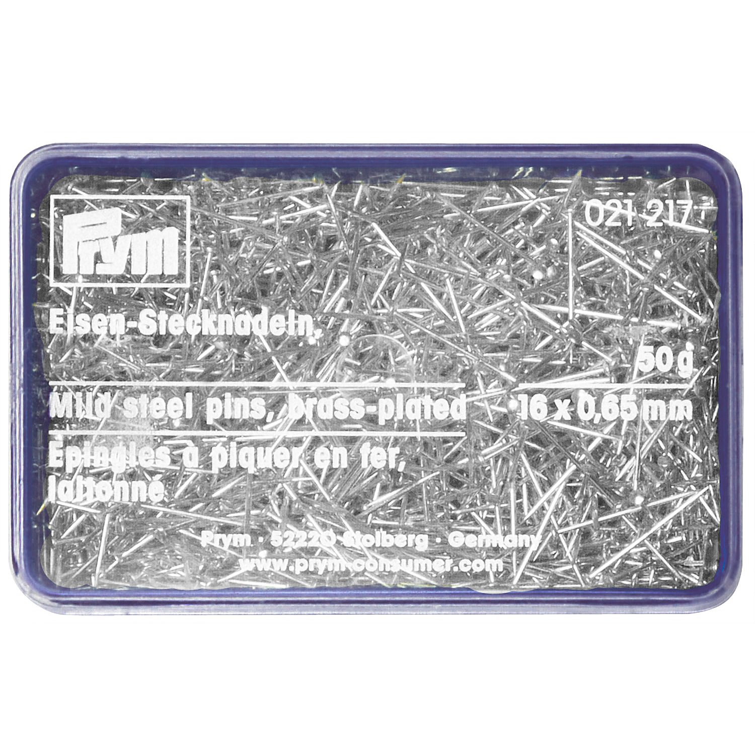 Prym Eisenstecknadeln, silber, Länge: 16 mm, Inhalt: 50g = ca. 1000 Stück