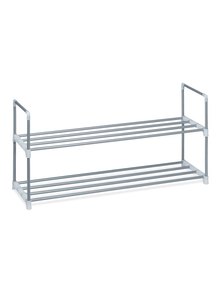 relaxdays Schuhregal in Silber/ Weiß - (B)90 x (H)45 x(T)31 cm günstig kaufen onesize