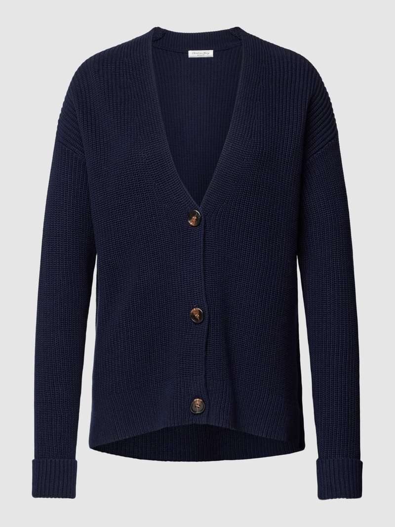 Strickjacke mit V-Ausschnitt in dunkelblau