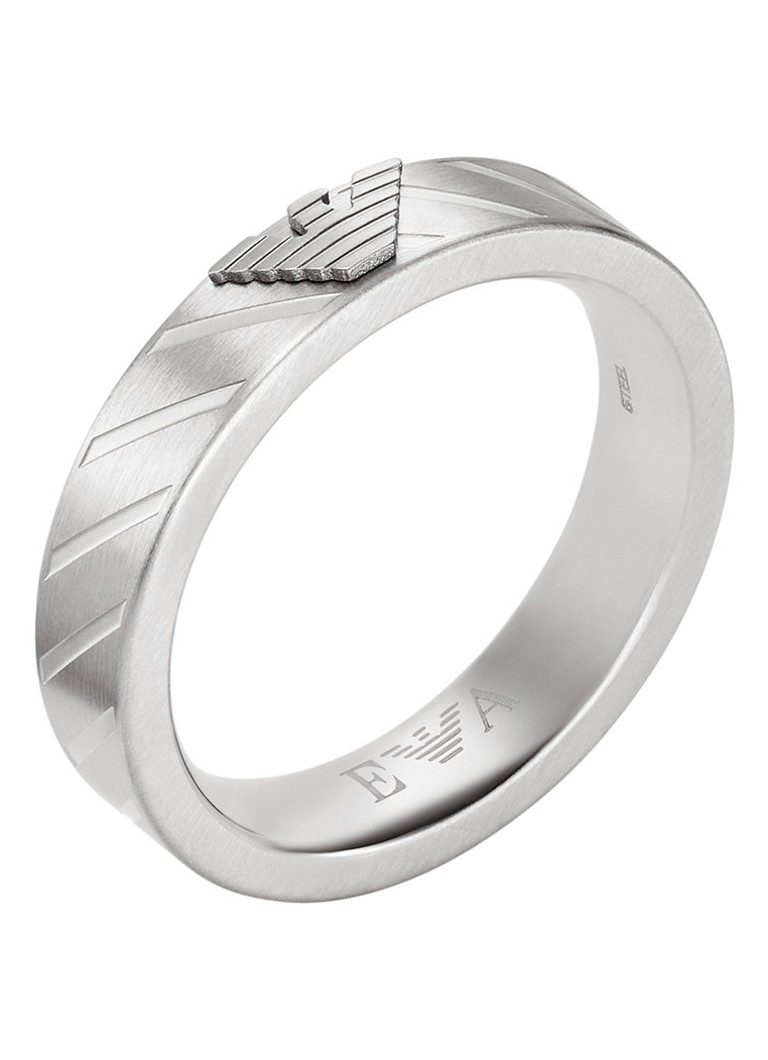 Emporio Armani Essential Rings made of Brushed Stainless Steel