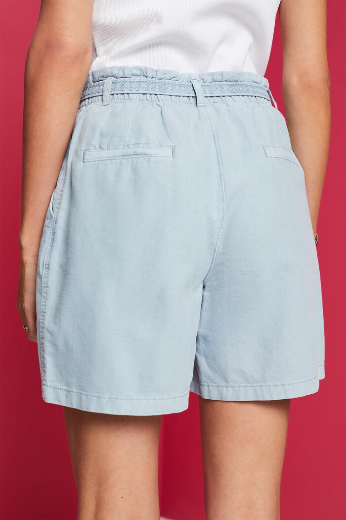 Shorts mit Bindegürtel aus Leinenmix