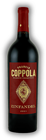 Francis Coppola, Zinfandel Red Label Diamond Collection, 2021, Kalifornien  Francis Coppola, Zinfandel Red Label Diamond Collection, 2021, Kalifornien  Komplex und körperreich, langlebig mit intensiver Frucht. Jahrgang 2021 - 0,75	 Liter - Vol 14,5%
