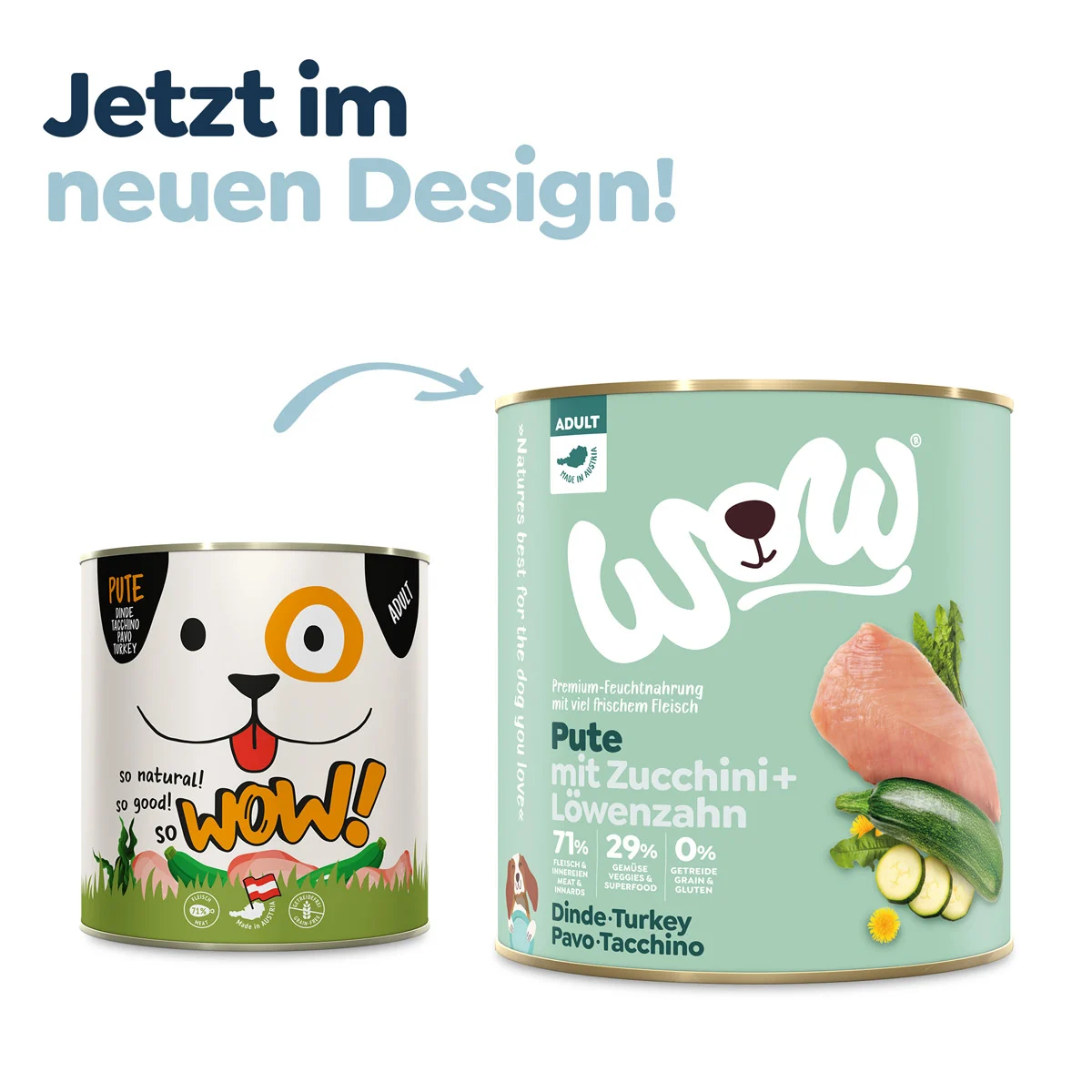 WOW Adult Pute mit Zuchhini und Löwenzahn kaufen bei ZooRoyal