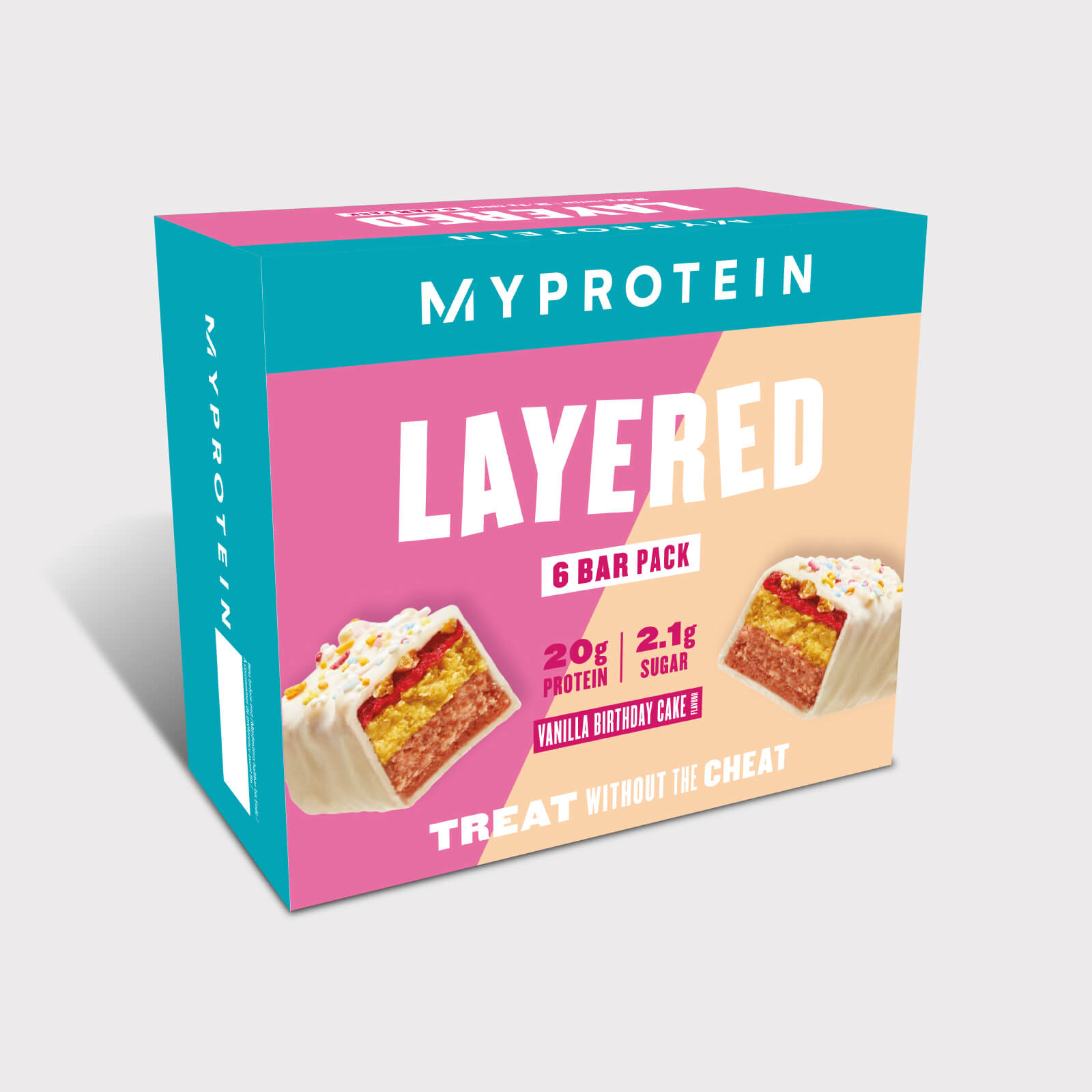 Retail Layered Bar, Vanilla Birthday Cake - NEW, 6x60g