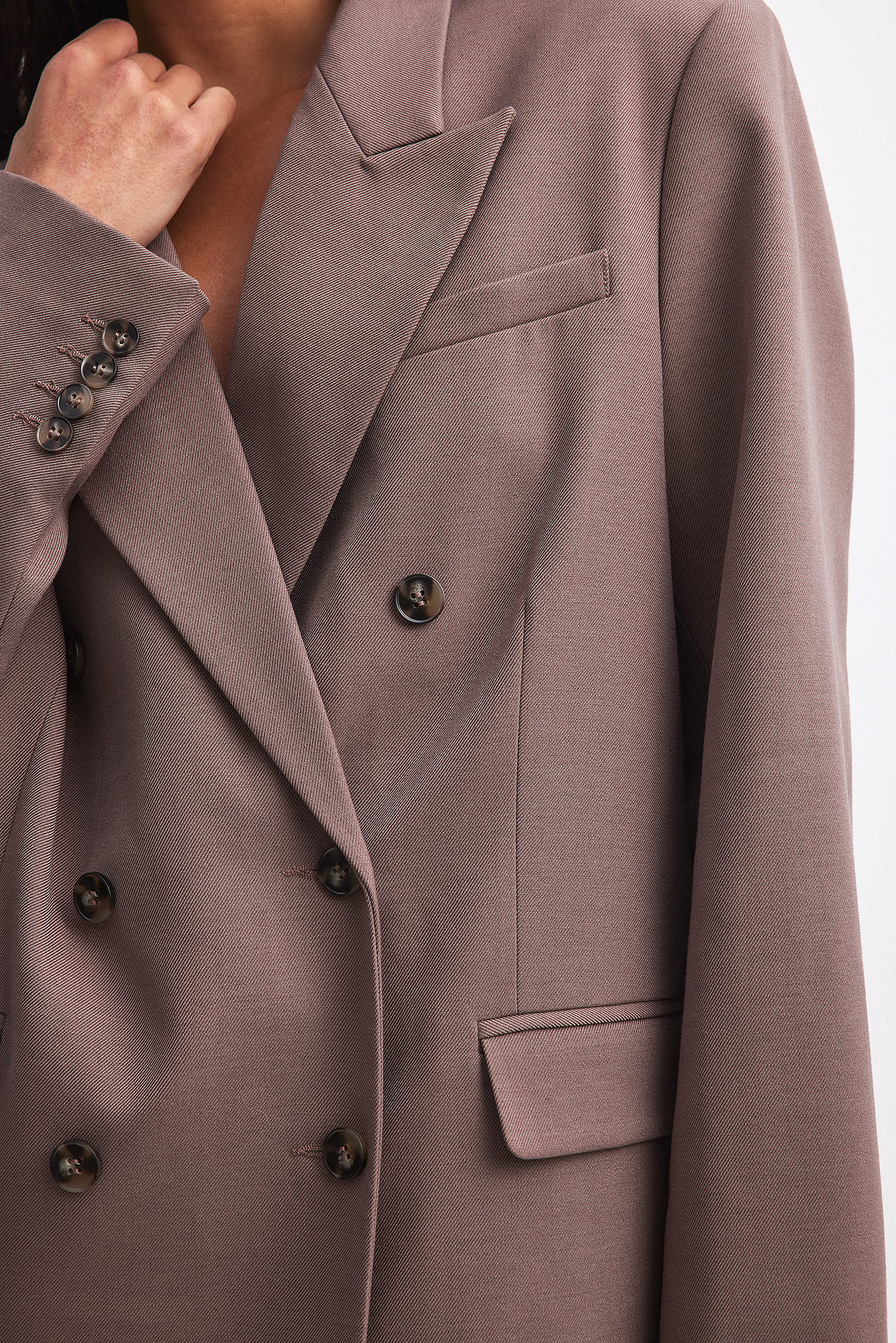 Zweireihiger Oversize-Maxi-Blazer