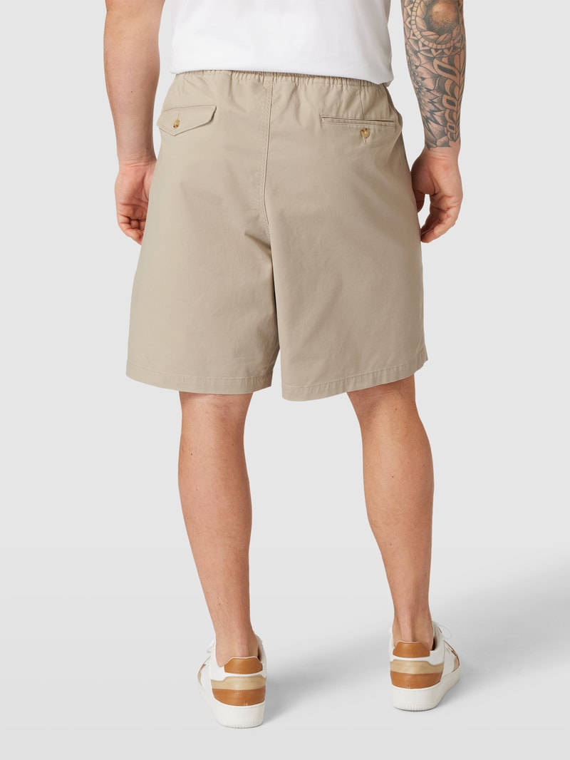 PLUS SIZE Bermuda mit Label-Stitching Modell 'PREPSTERS' in khaki