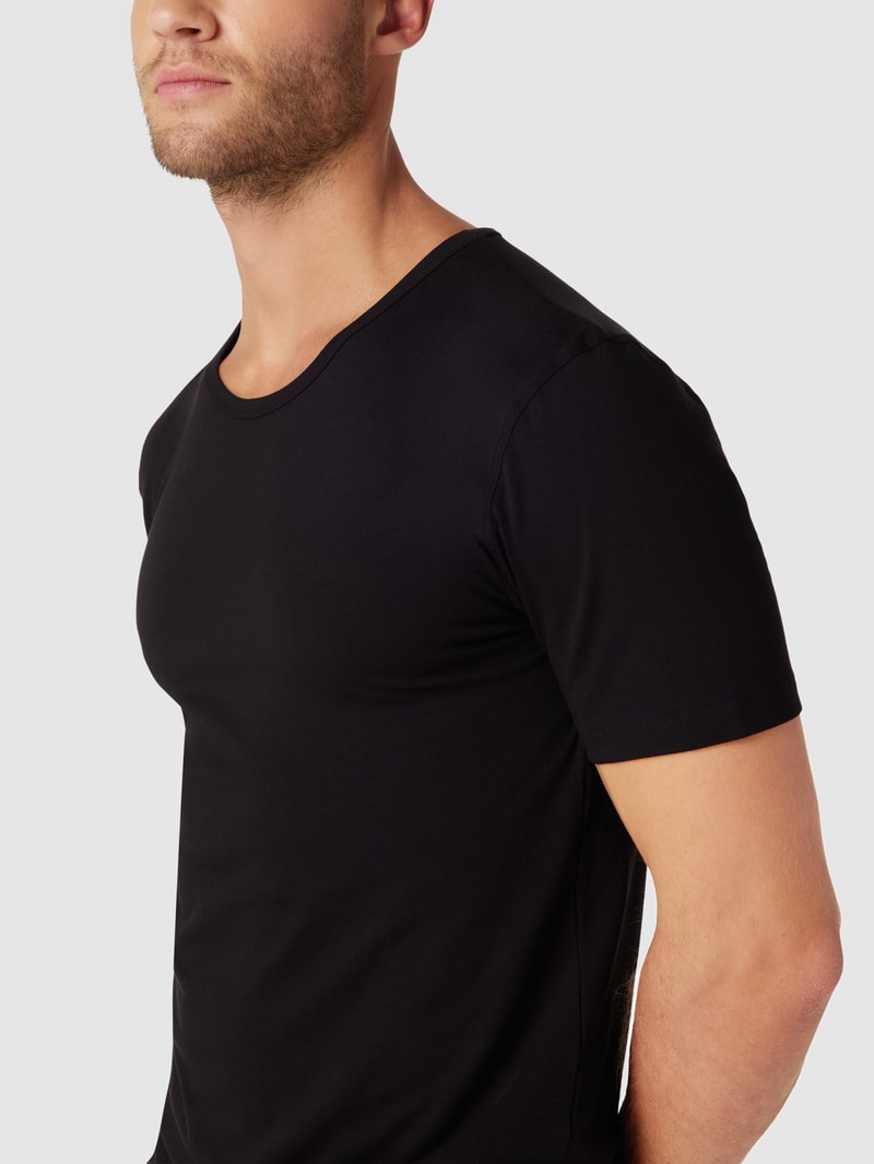 T-Shirt mit Rundhalsausschnitt in schwarz