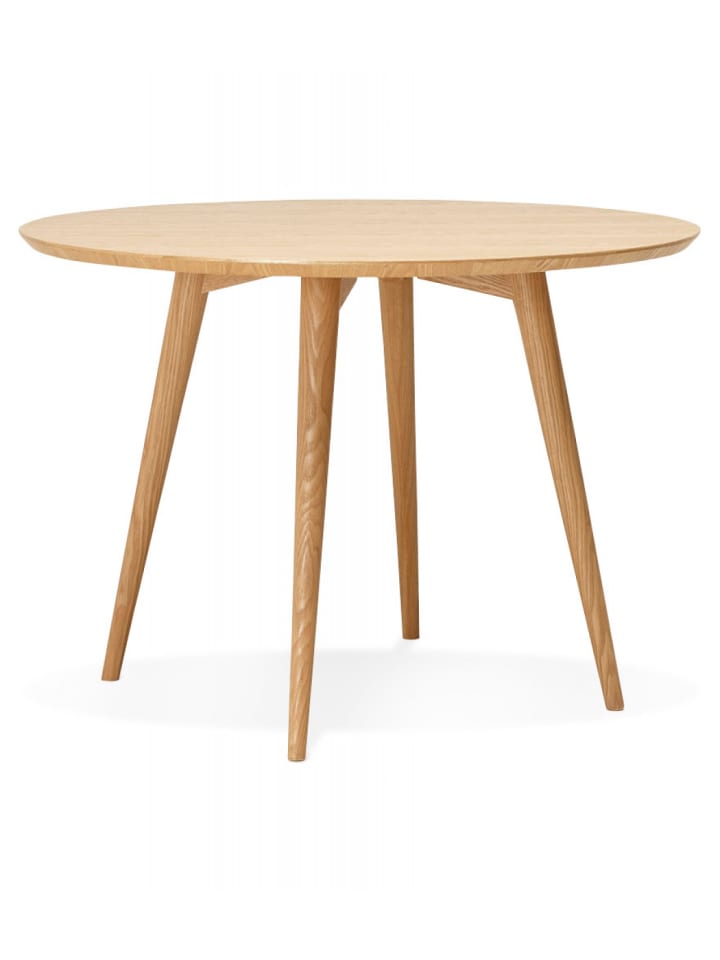 KADIMA DESIGN Runder Esstisch aus massivem Eschenholz | Naturholz Design in Beige günstig kaufen onesize