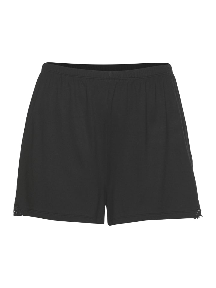 LASCANA Schlafshorts in schwarz günstig kaufen