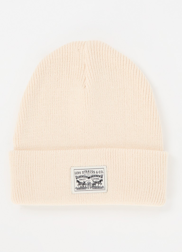 Czapka Levi's z dzianiny prążkowanej z logo