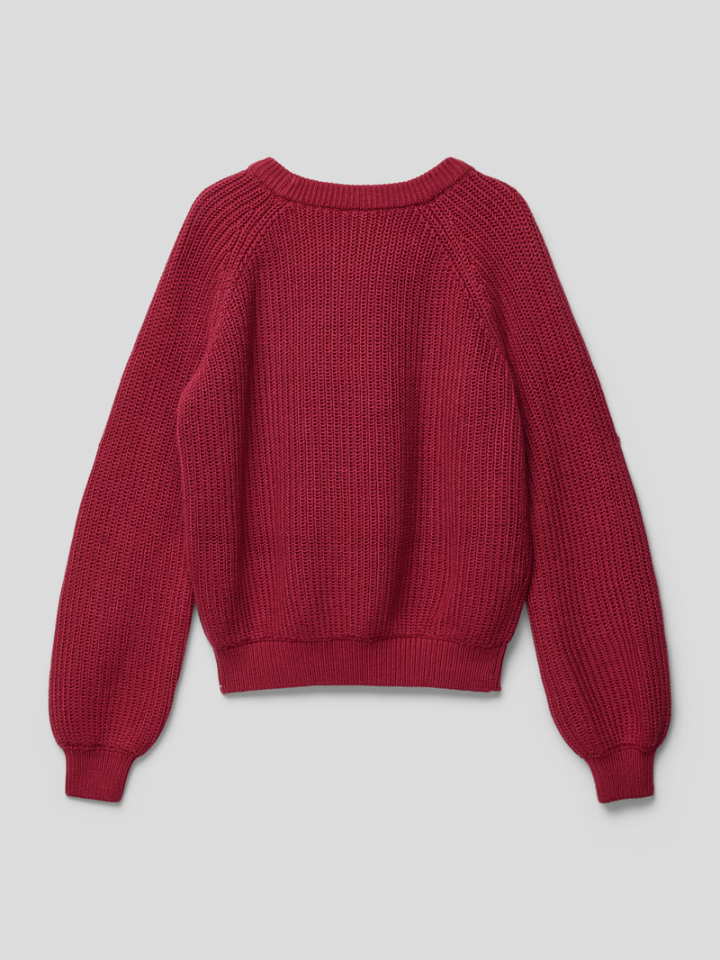 Strickpullover mit Cut Out in pflaume