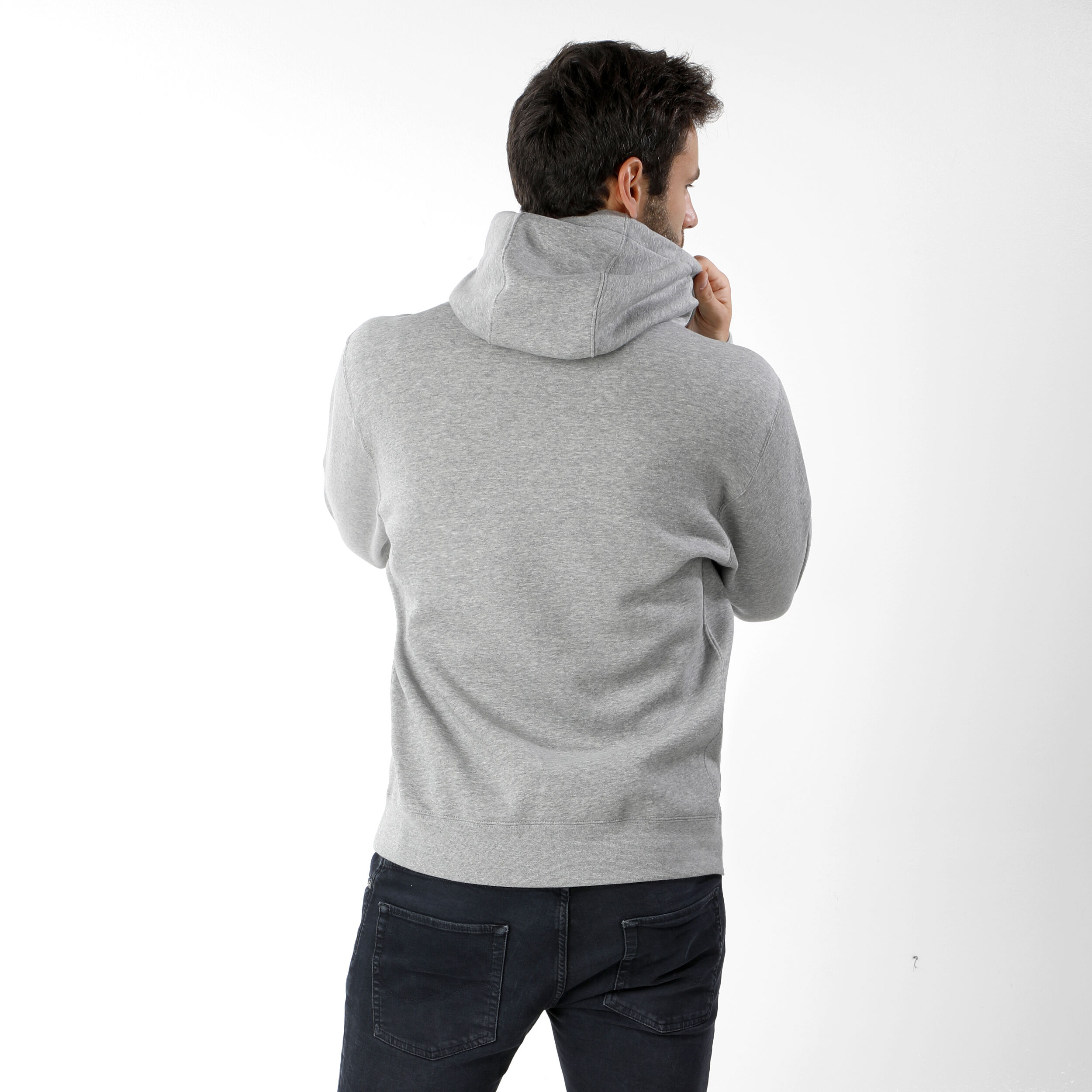 Sportswear Club Sweatjacke Herren - Hellgrau, Weiß