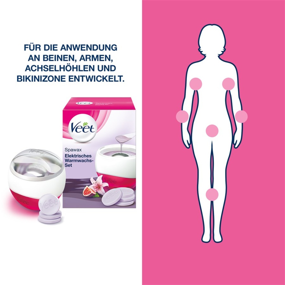 Veet Set chauffe-cire électrique Spawax Cire