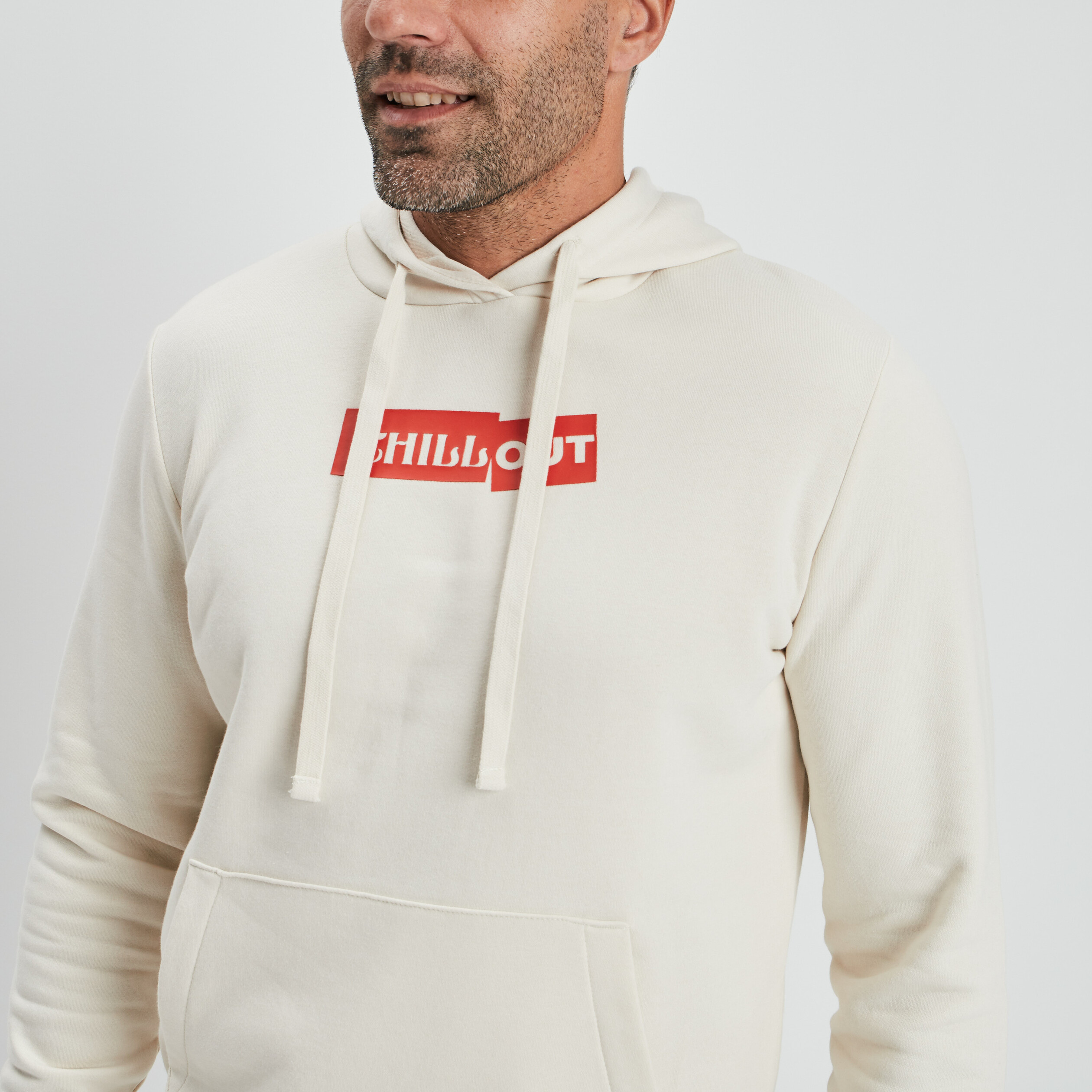 Sweat à capuche hoodie blanc homme | La Halle