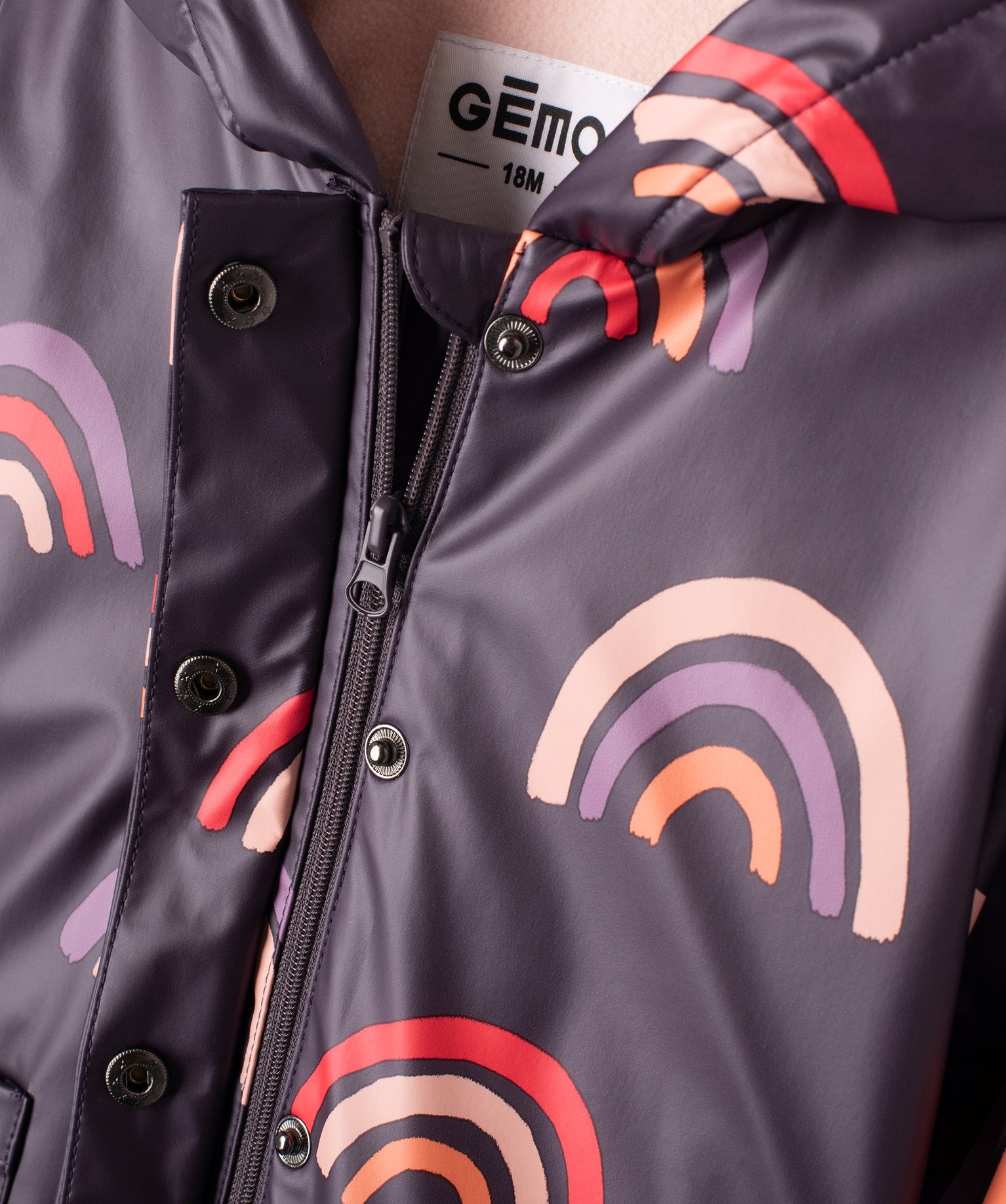 Imperméable bébé fille à motif coeurs doublé polaire multicolore | GEMO