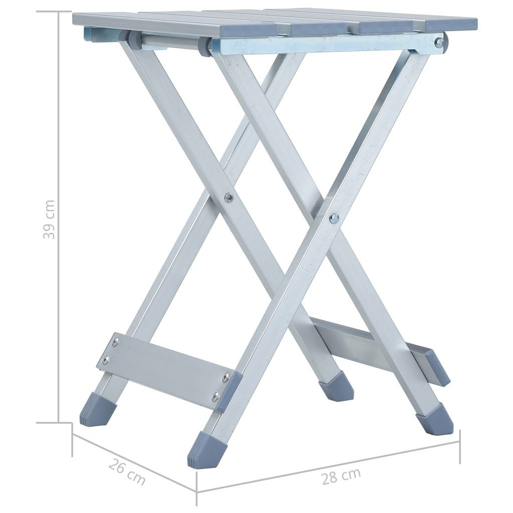 vidaXL Gartentisch Campinghocker Aluminium 28 x 26 x 39 cm
