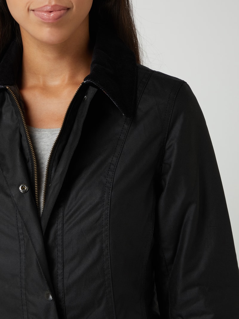 Steppjacke mit Fleecefutter Modell 'Cavalry' in schwarz
