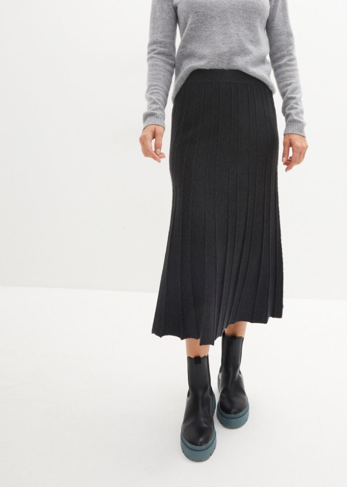 Strickrock mit Plisee-Optik