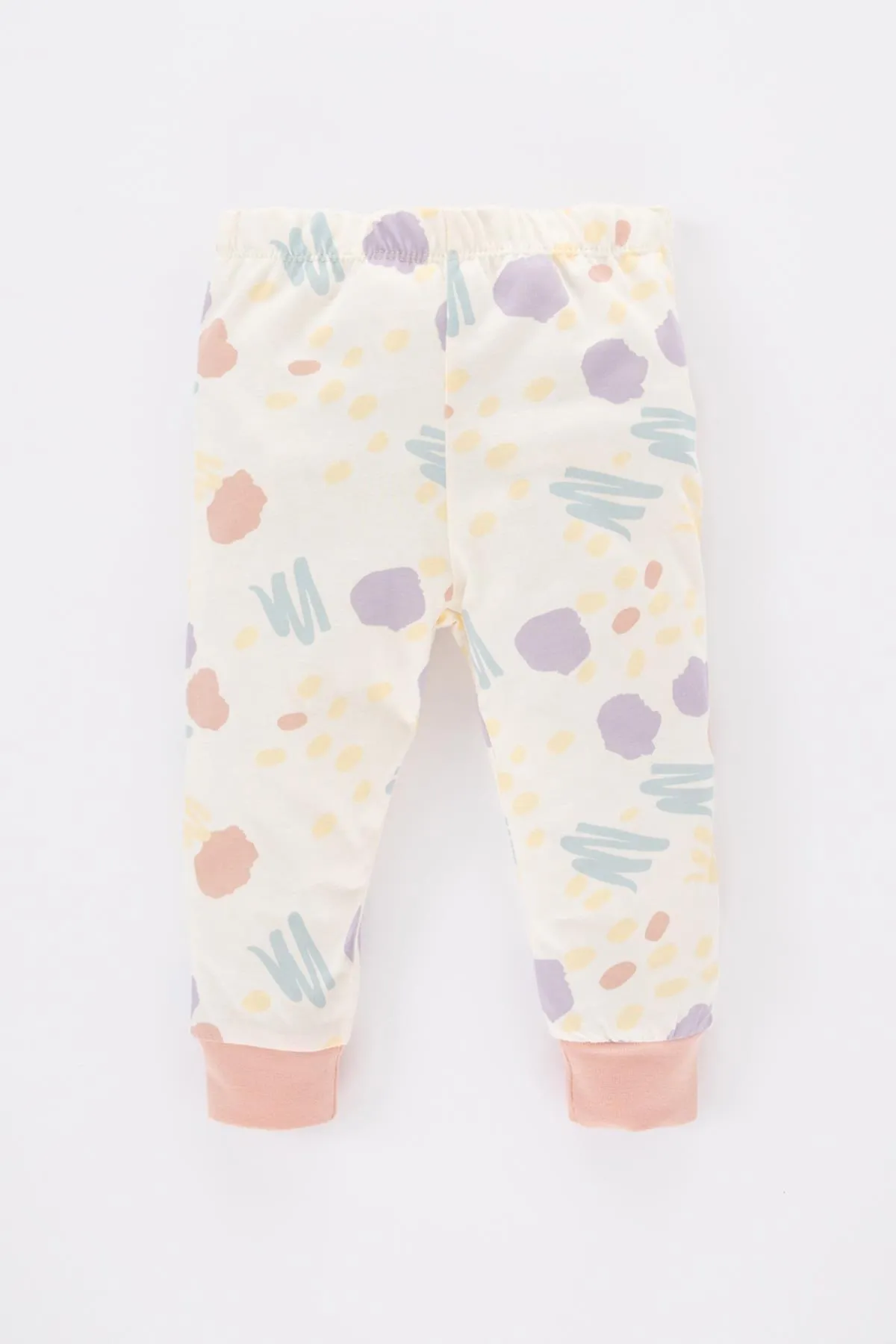 DeFacto  Langarm-Pyjama-Set aus gemusterter gekämmter Baumwolle für Babys
