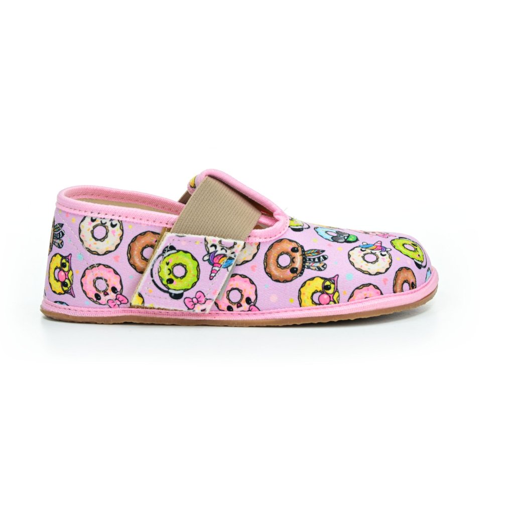 Pegres BF01 Donut rosa Barfußhausschuhe