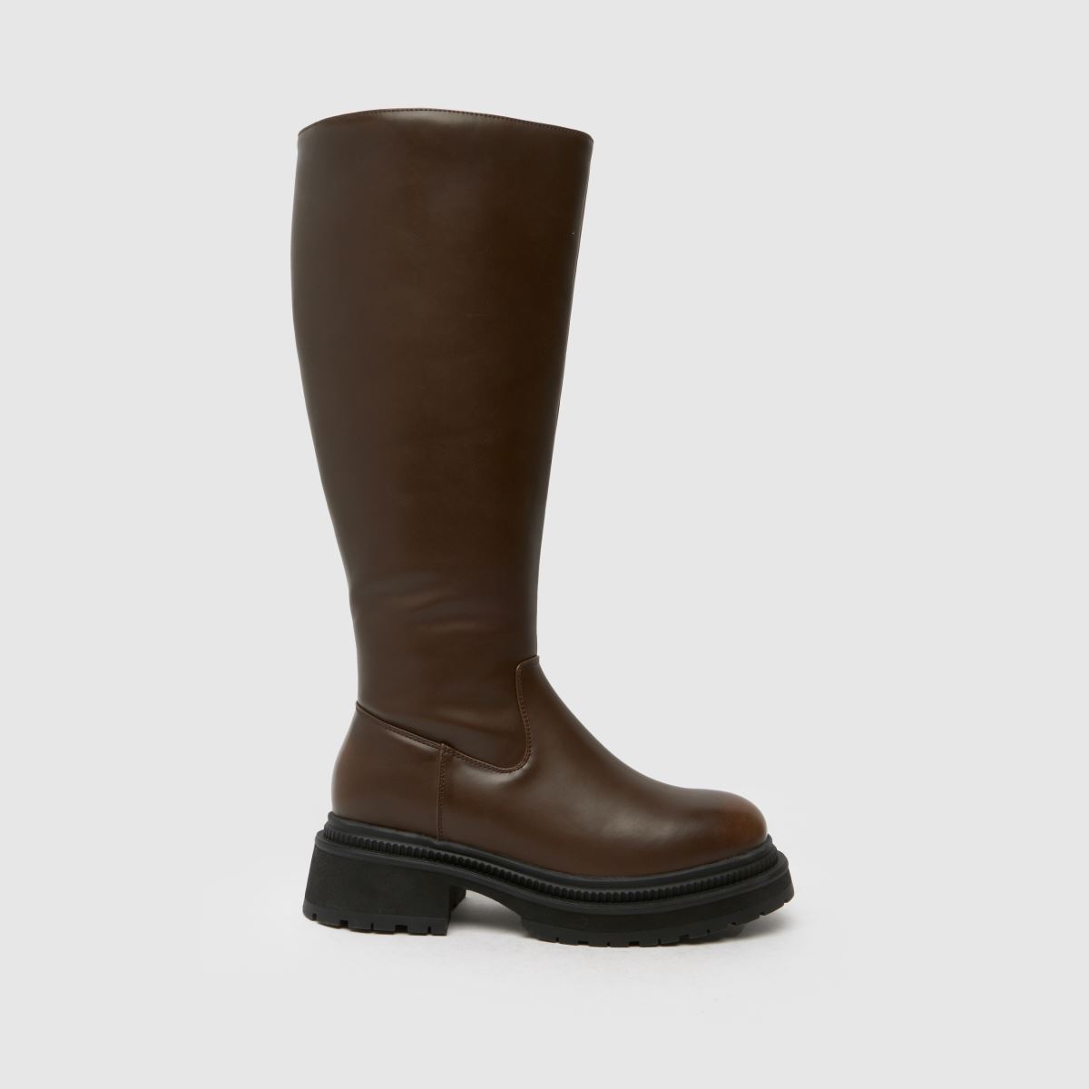 Schuh Wide Fit Delma húzózsinóros csizma barna színben