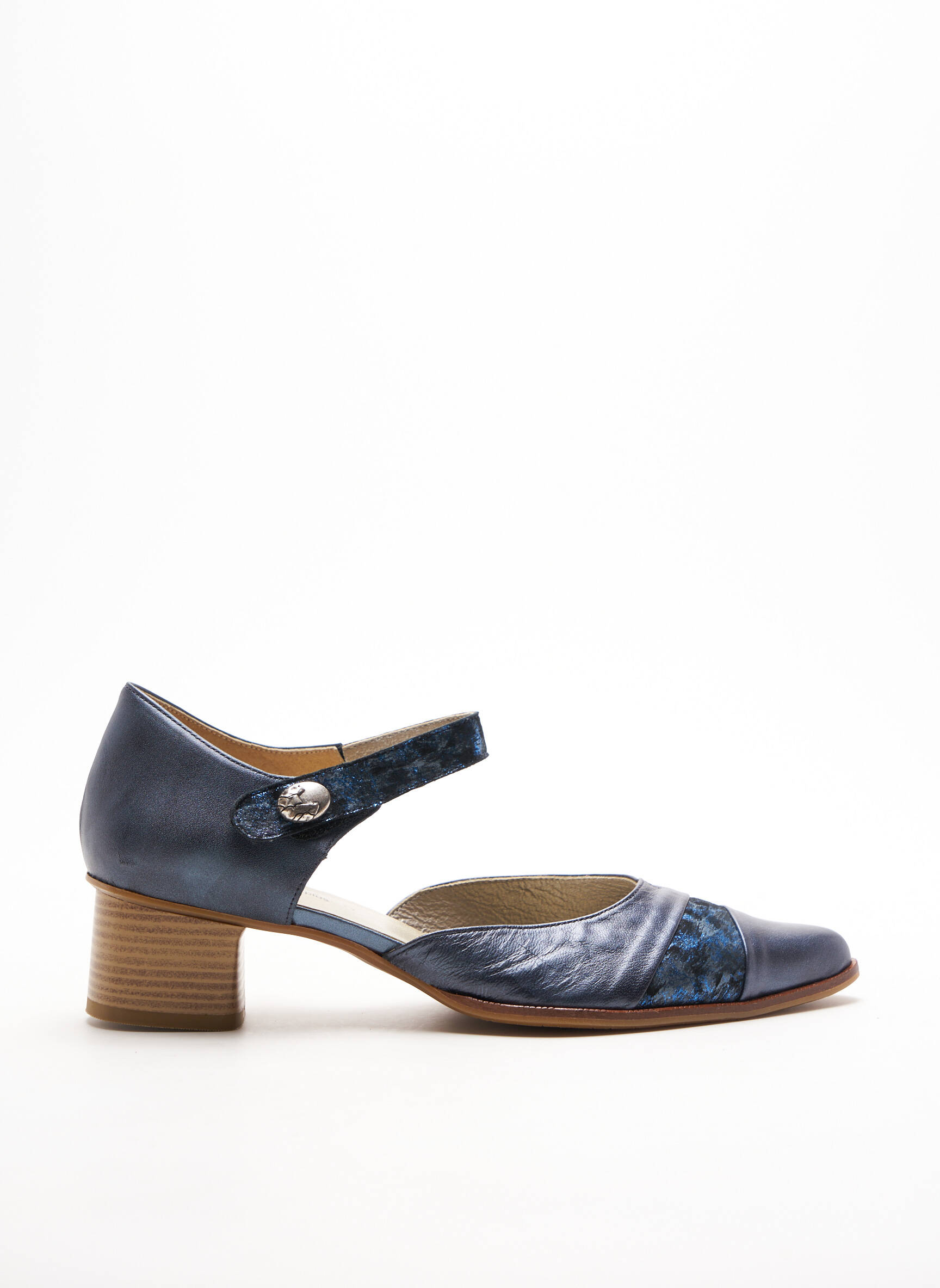 J Metayer Sandales Nu Pieds Femme couleur bleu
