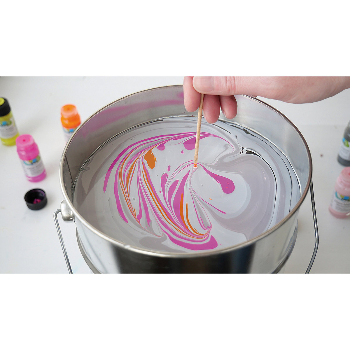 KREUL Magic Marble Marmorierfarben Set Love Neon! 6 x 20 ml