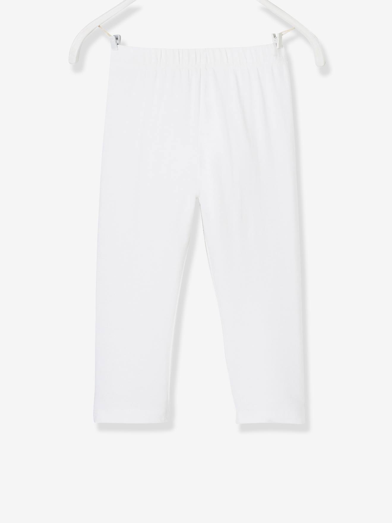 Vertbaudet 3/4-Leggings für Mädchen BASIC Oeko-Tex - weiß