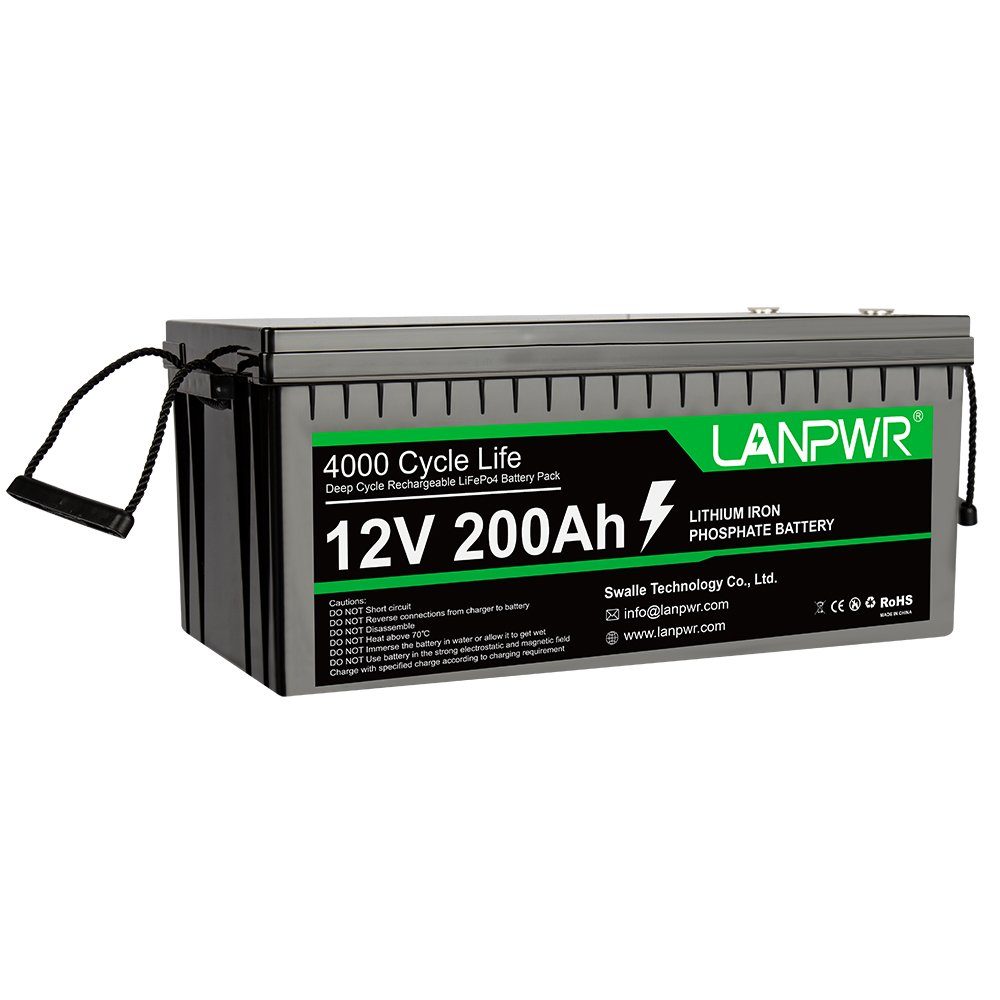 Tidyard Stromerzeuger 12V 200AH Lifepo4-Batterie 2560Wh 4000 Zyklen Lebensdauer Leicht, (Energie: 2560Wh, LiFePO4 Batterie Powerstation für Stromausfall, Reise,Camping,Angeln), Energiespeicherbatterie,Notstromversorgungen Tragbar