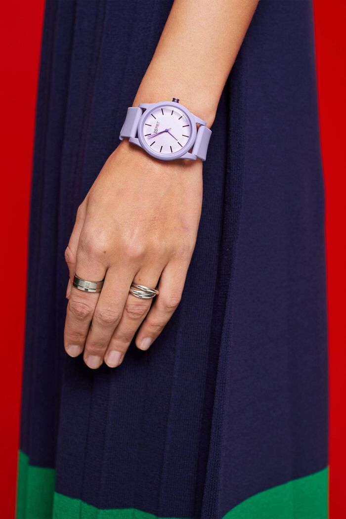 Farbige Uhr mit Gummiarmband