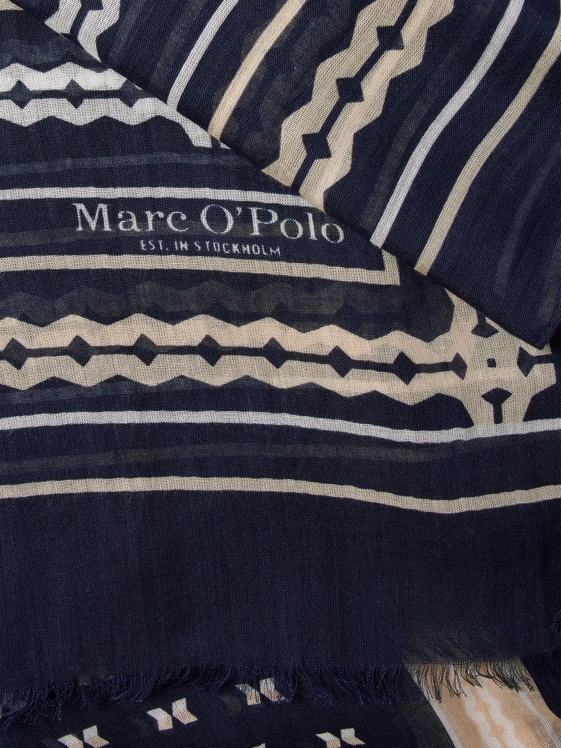 Schal mit Allover-Muster in marineblau