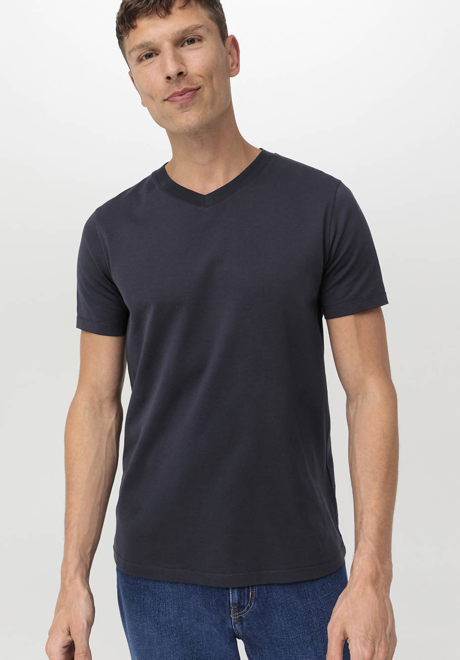 V-Shirt Regular aus reiner Bio-Baumwolle