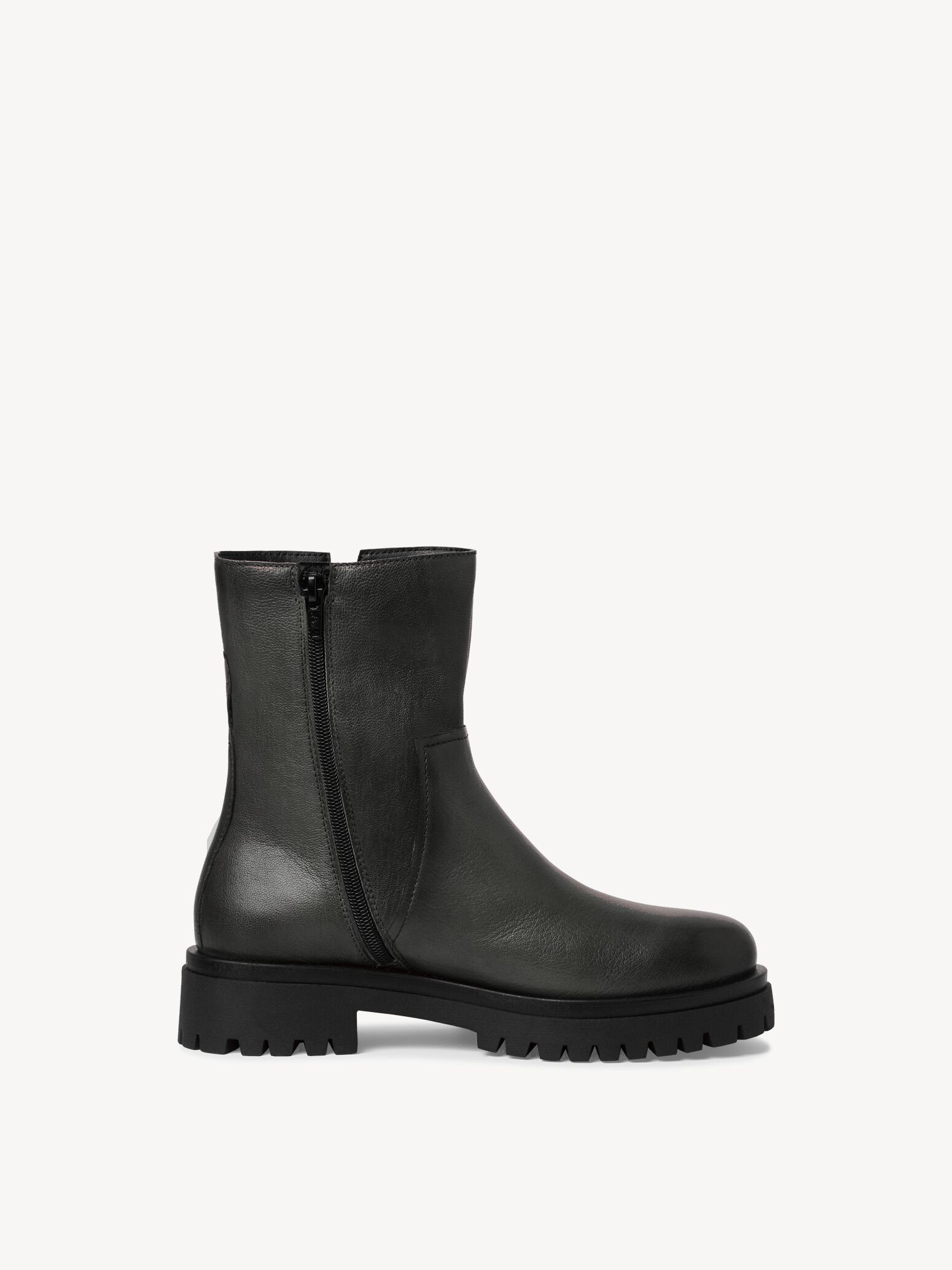 Bottine en cuir - gris