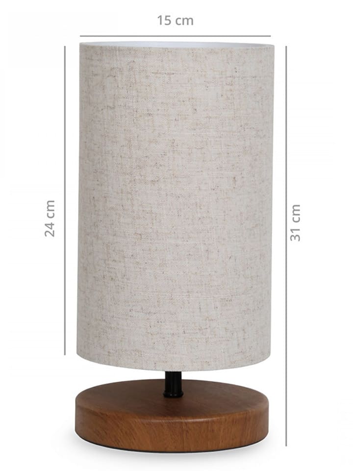 Opviq Tischleuchte in Beige - (H)31 x Ø 15 cm günstig kaufen onesize