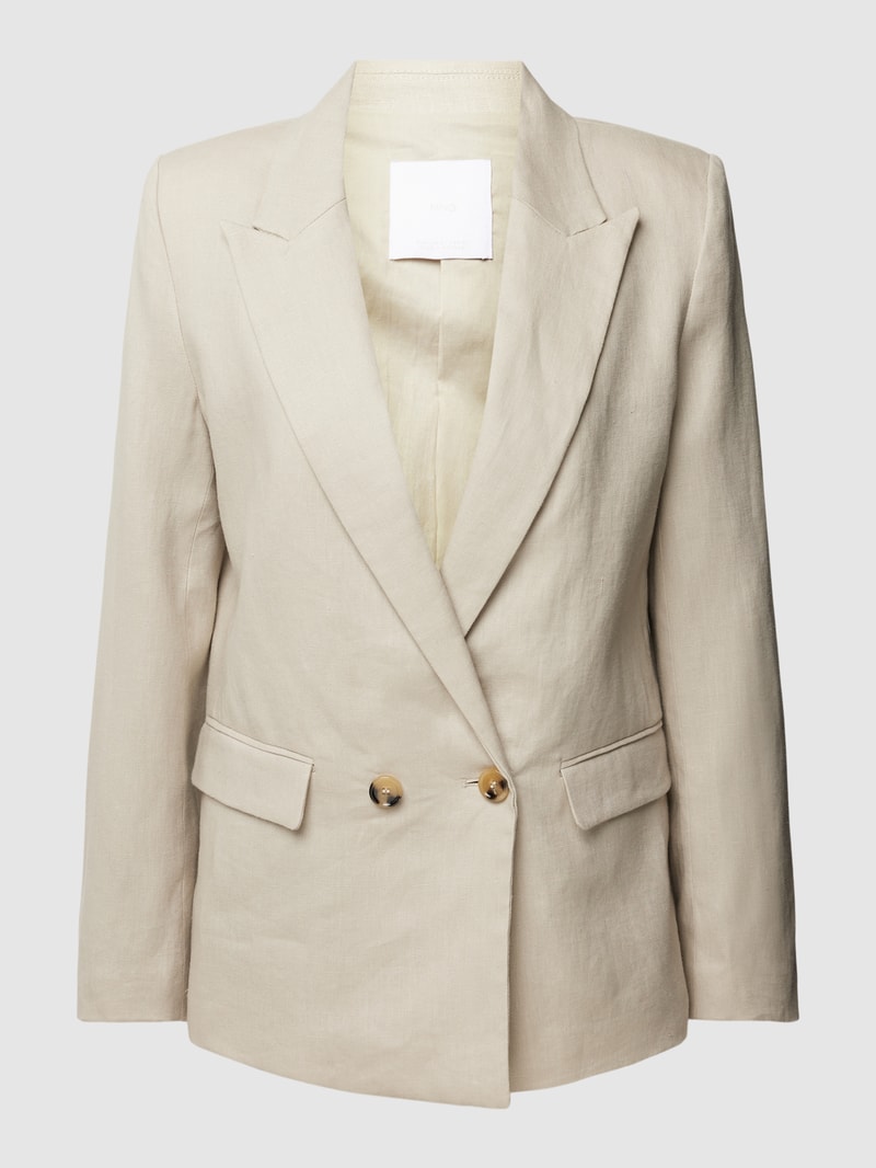 Blazer aus Leinen mit Knopfverschluss Modell 'TEMPOLI' in sand