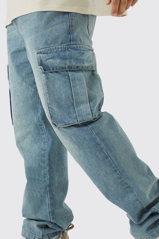 Lockere Cargo-Jeans
