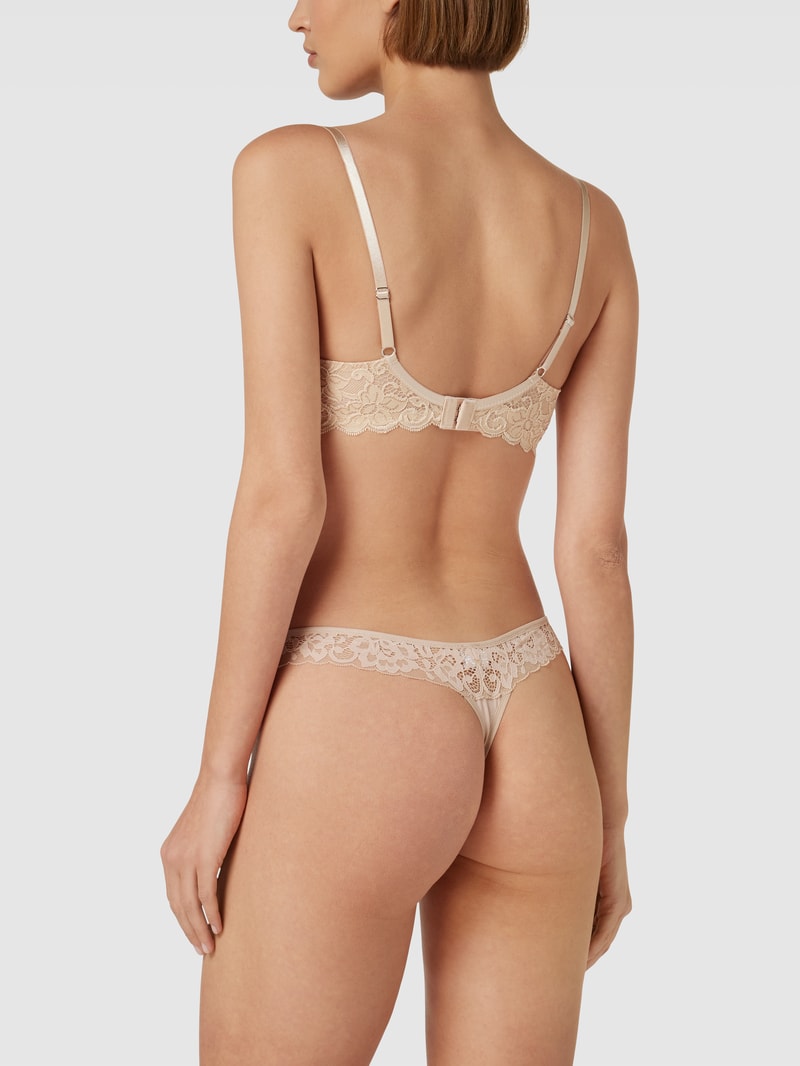 Schalen-BH mit Spitzeneinsatz Modell Moments in beige