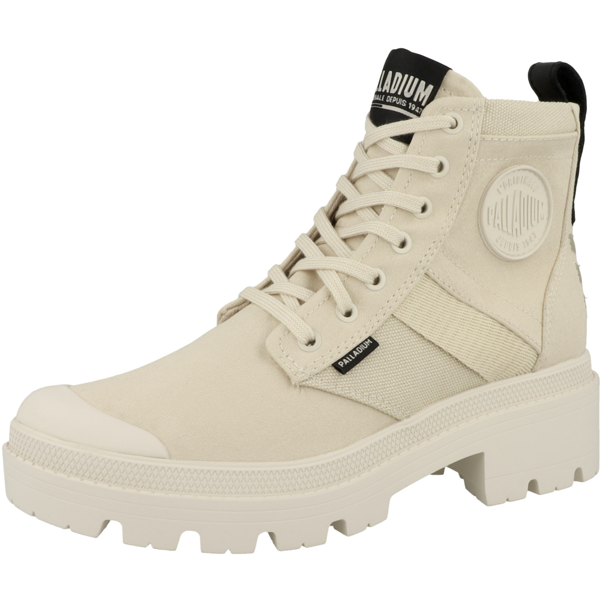 Palladium Pallabase Hi Army Schnürboots creme