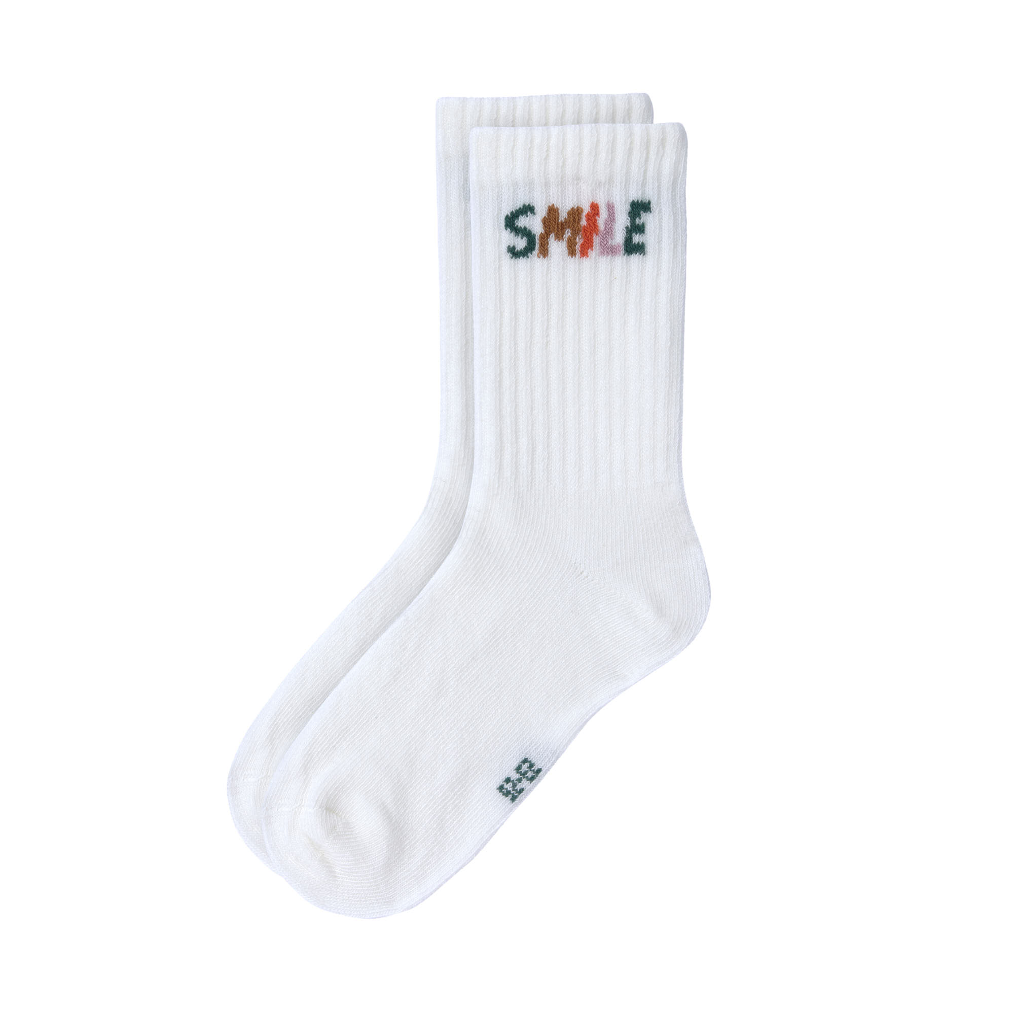 Tennissocken Kinder 3er-Set - Little Gang, Smile Weiß