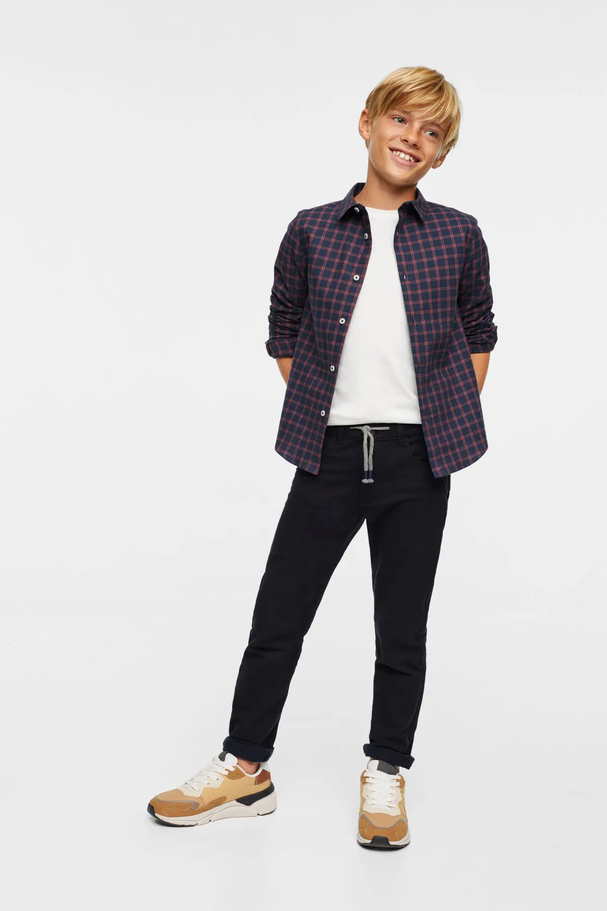 MANGO Kids  37024382 Hemden Burgund