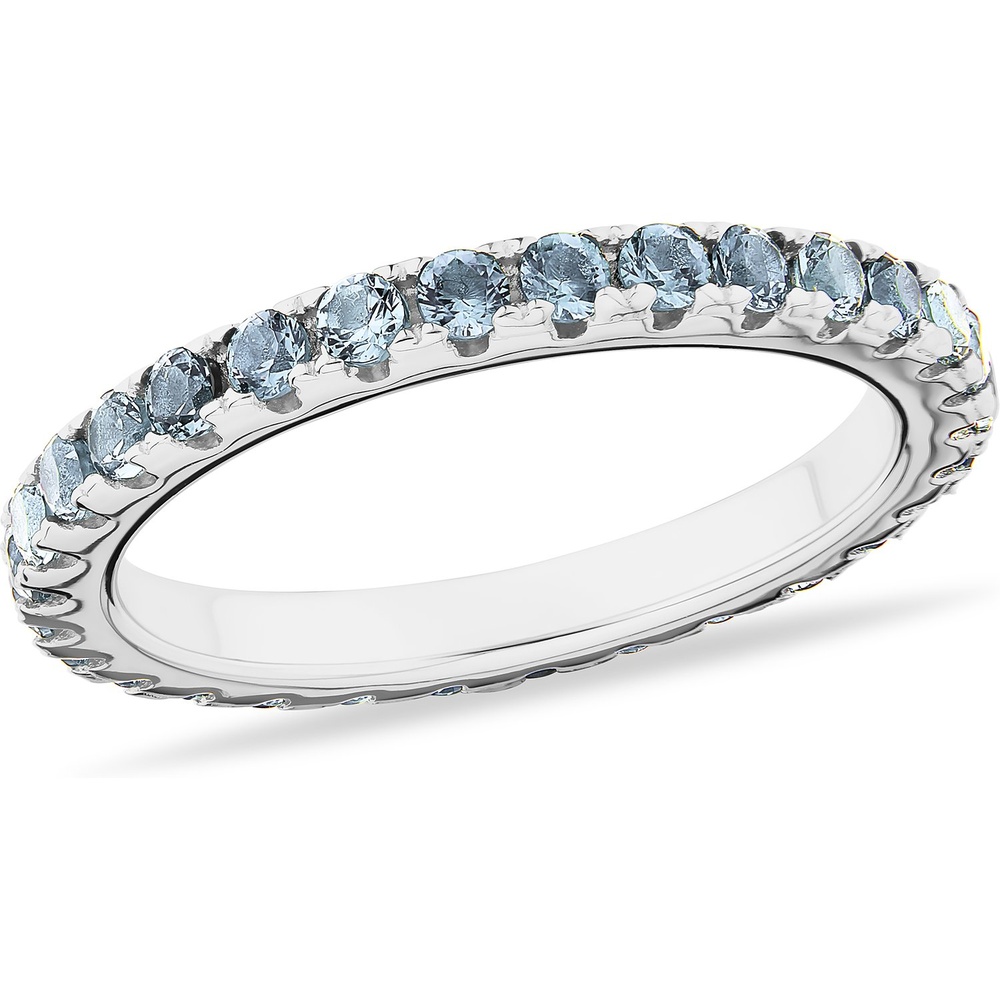 FAVS Bague pour femme 925 Argent bleu clair Bague