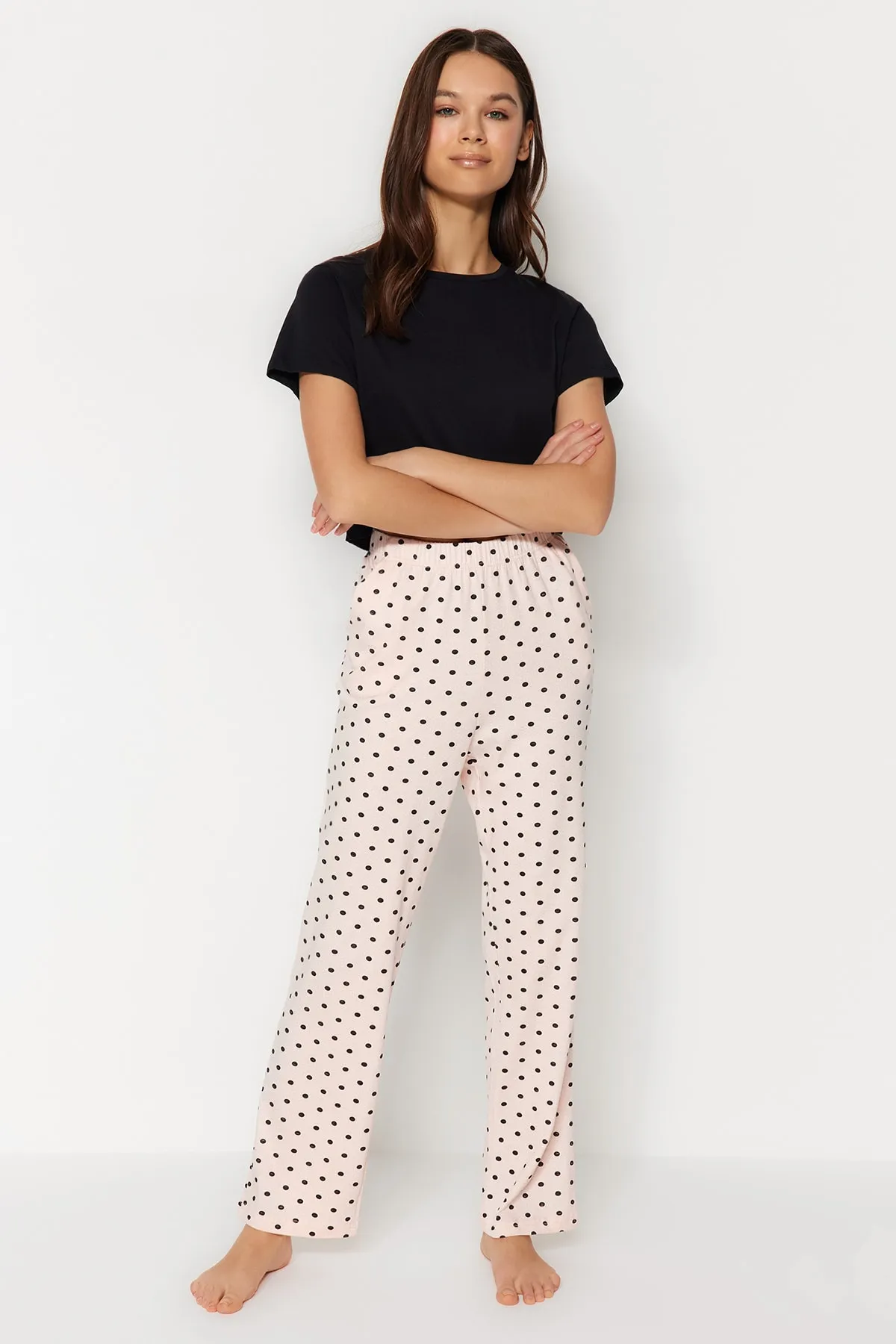 Trendyol Collection  Pyjamahose - Rosa - Straight
