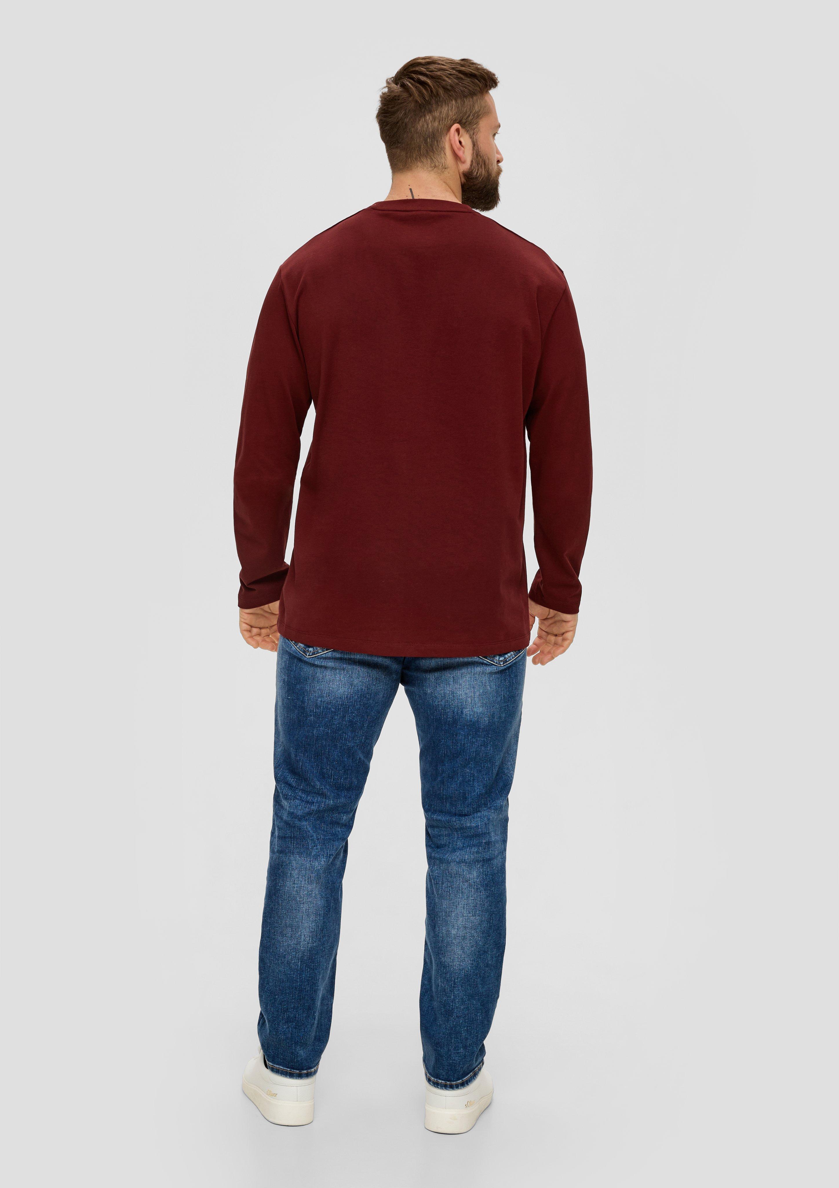 Longsleeve mit gummiertem Label-Print  2143244-39D1