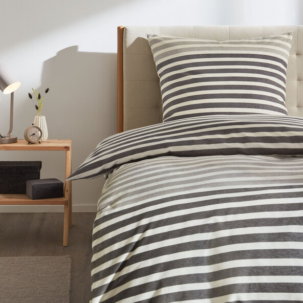 Bettwäsche Flannel, 155 x 220 cm, Streifen
