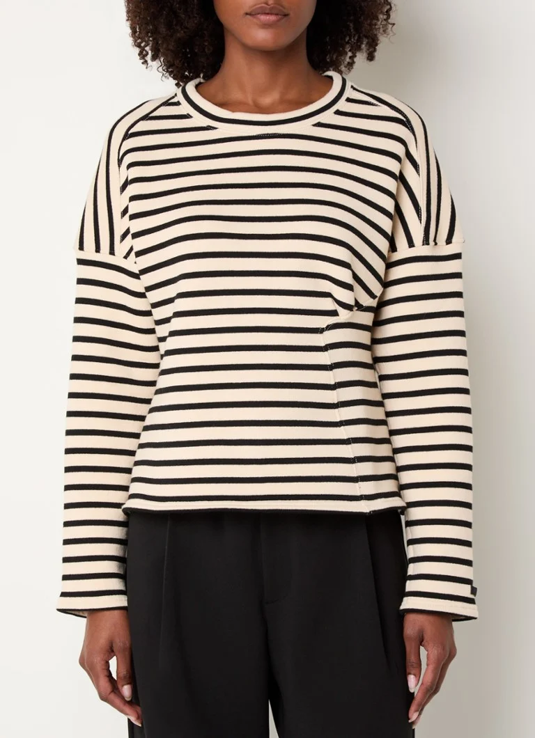 10DAYS Sweater with stripe print