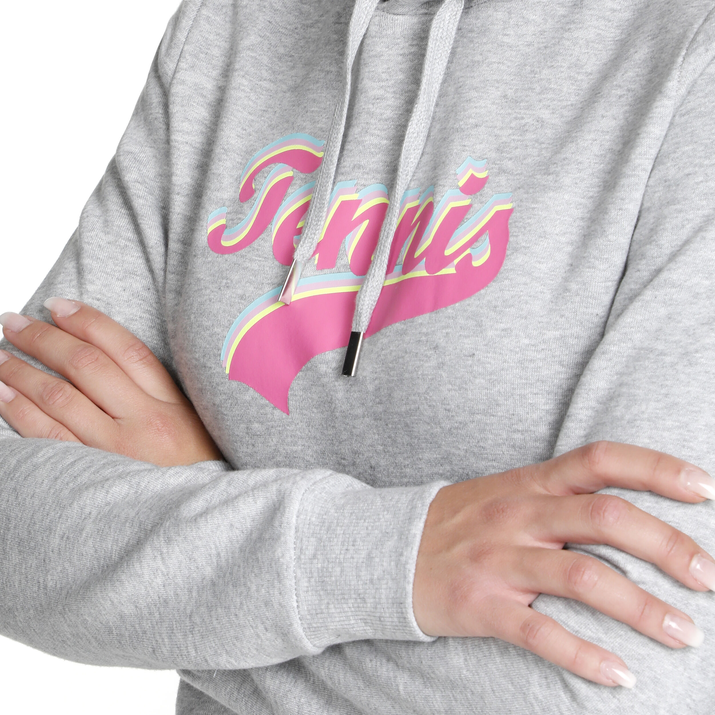 Tennis Signature Hoody Damen - Grau, Mehrfarbig